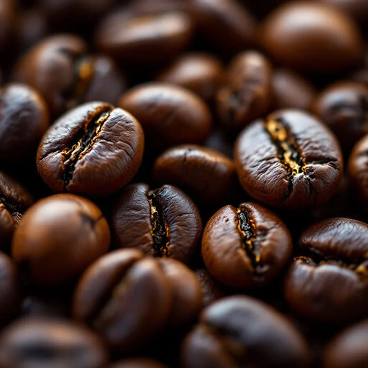 How To Choose the Perfect Coffee Roast Level article by Omni Coffee Studio. Close up photo of roasted coffee beans.